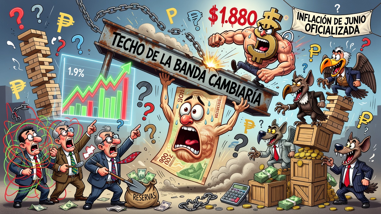 BCRA recalcula el techo de la banda cambiaria tras el IPC de junio