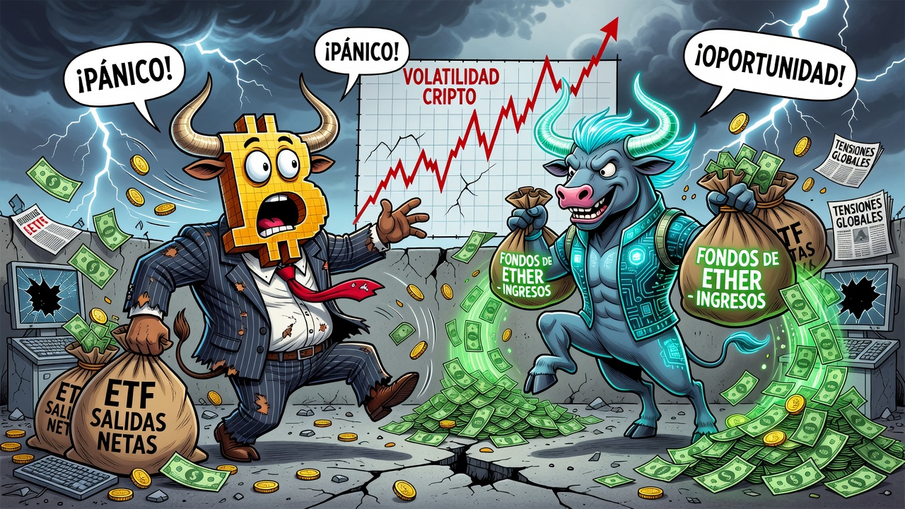ETF de Bitcoin vuelven a registrar salidas netas mientras fondos de ether extienden ingresos
