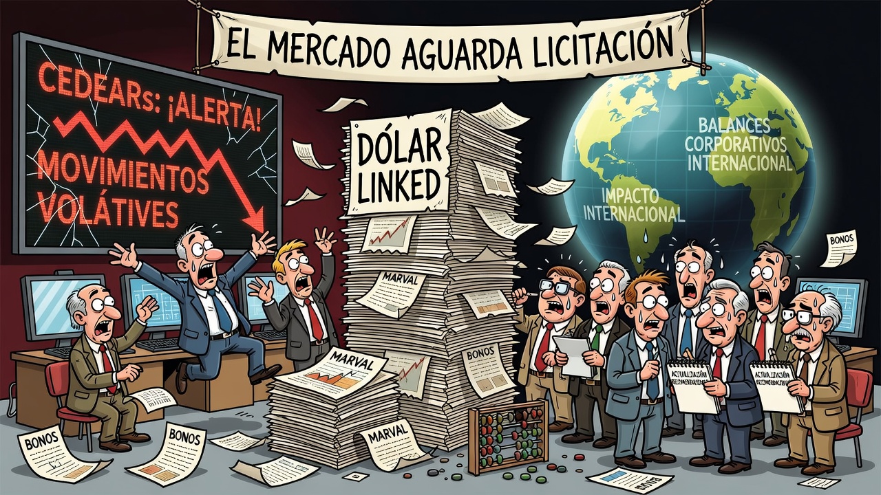 Image for El mercado aguarda licitación de deuda dólar linked y movimientos en CEDEARs