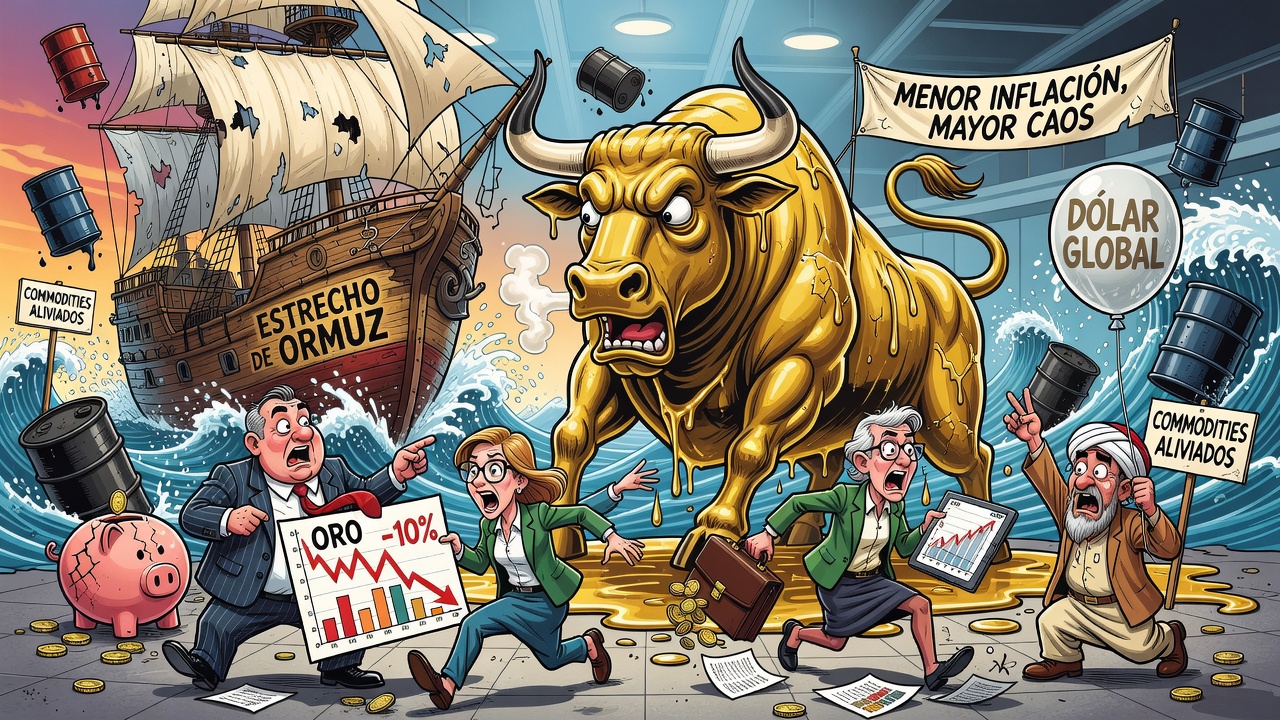 Image for Oro y commodities reaccionan a la baja en tensiones de Medio Oriente y perspectivas de menor inflación global