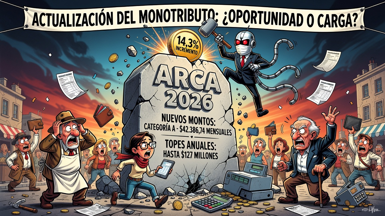 ARCA actualiza el Monotributo: nuevos montos de cuotas y topes desde julio de 2026