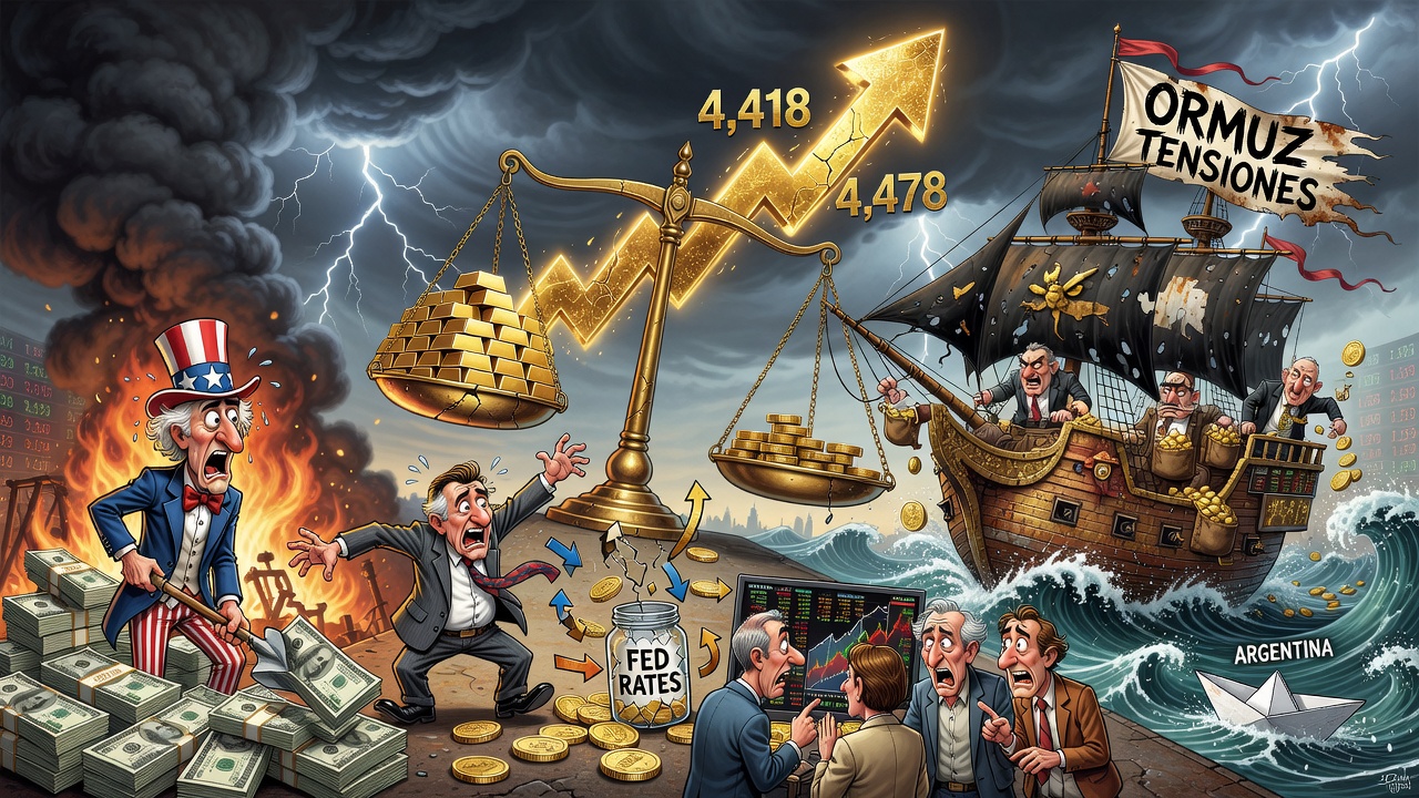 El oro supera los 4.400 dólares tras datos de inflación de EE.UU. y tensiones en Ormuz