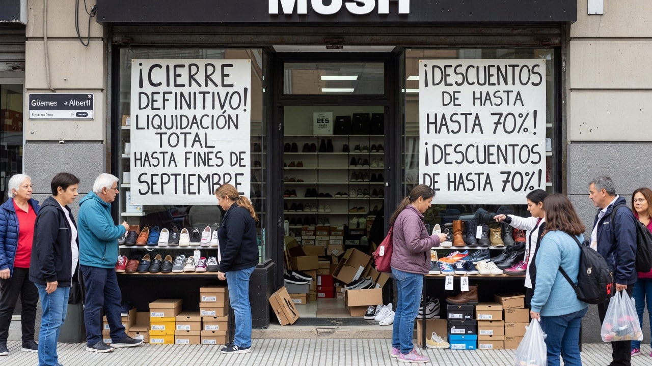 Cierra la zapatería Mush del centro de Mar del Plata y liquida todo su stock