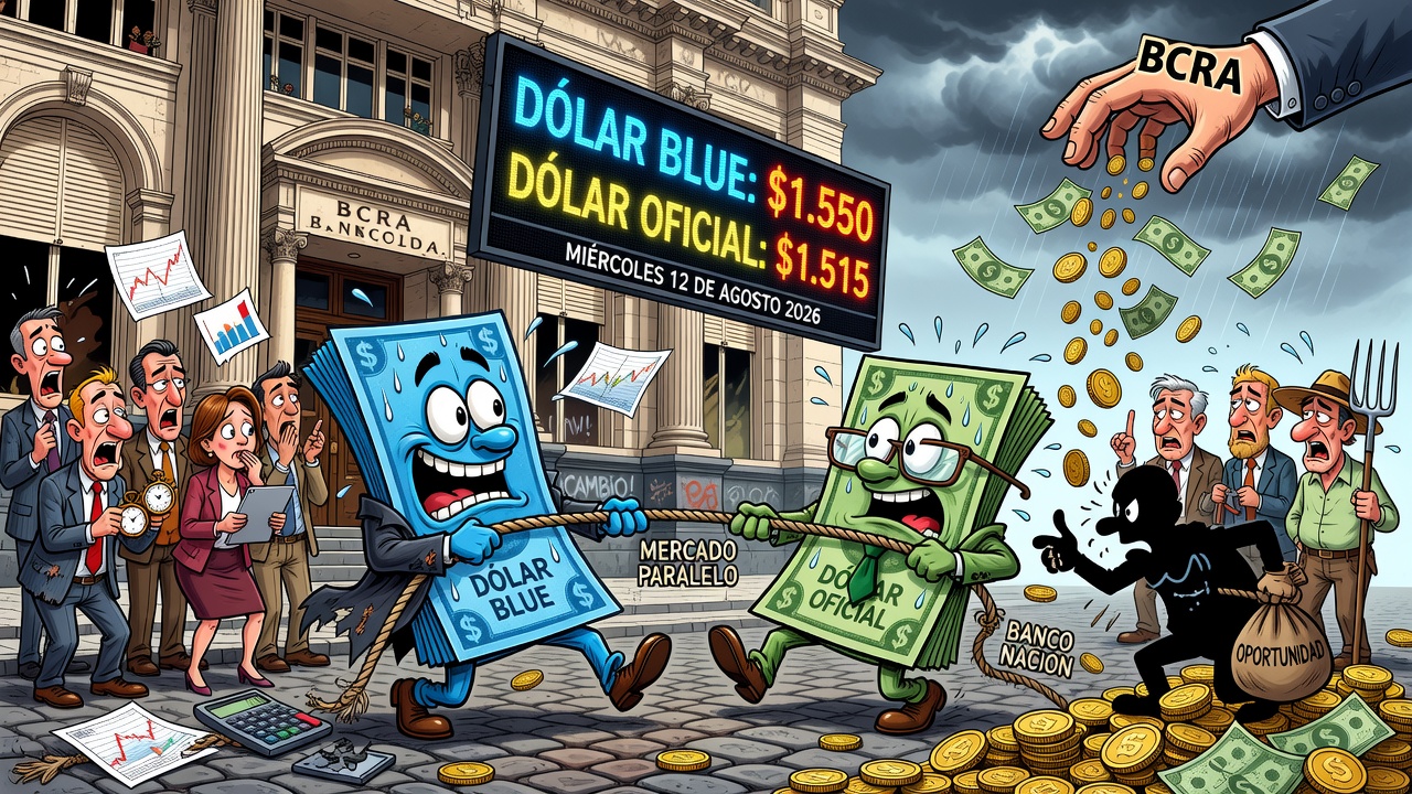 El dólar blue cerró a $1.550 y el oficial a $1.515 el miércoles 12 de agosto