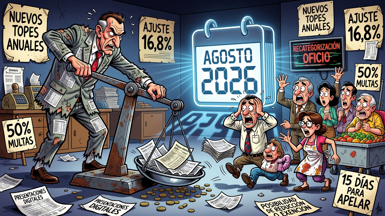 ARCA actualizó escalas de monotributo con ajuste del 16,8% para agosto de 2026