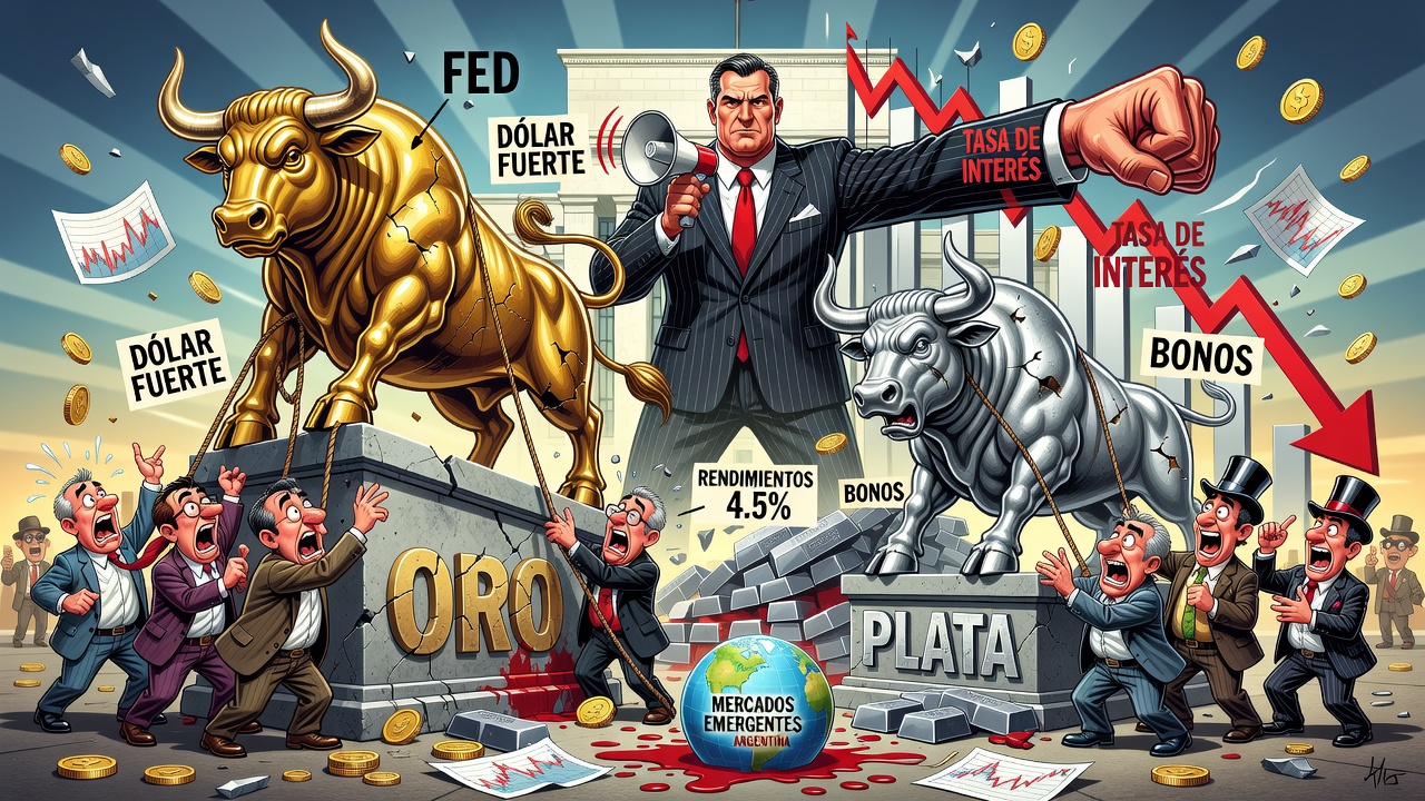 Image for Oro y plata caen por decisión de la Fed y mayor rendimiento de bonos