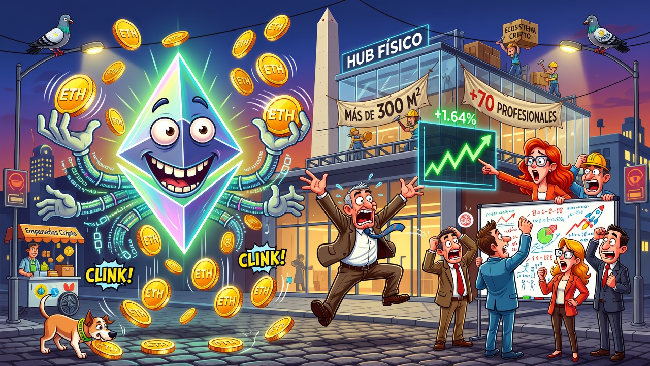 Ethereum cotiza con leve alza y anuncia hub físico en Buenos Aires