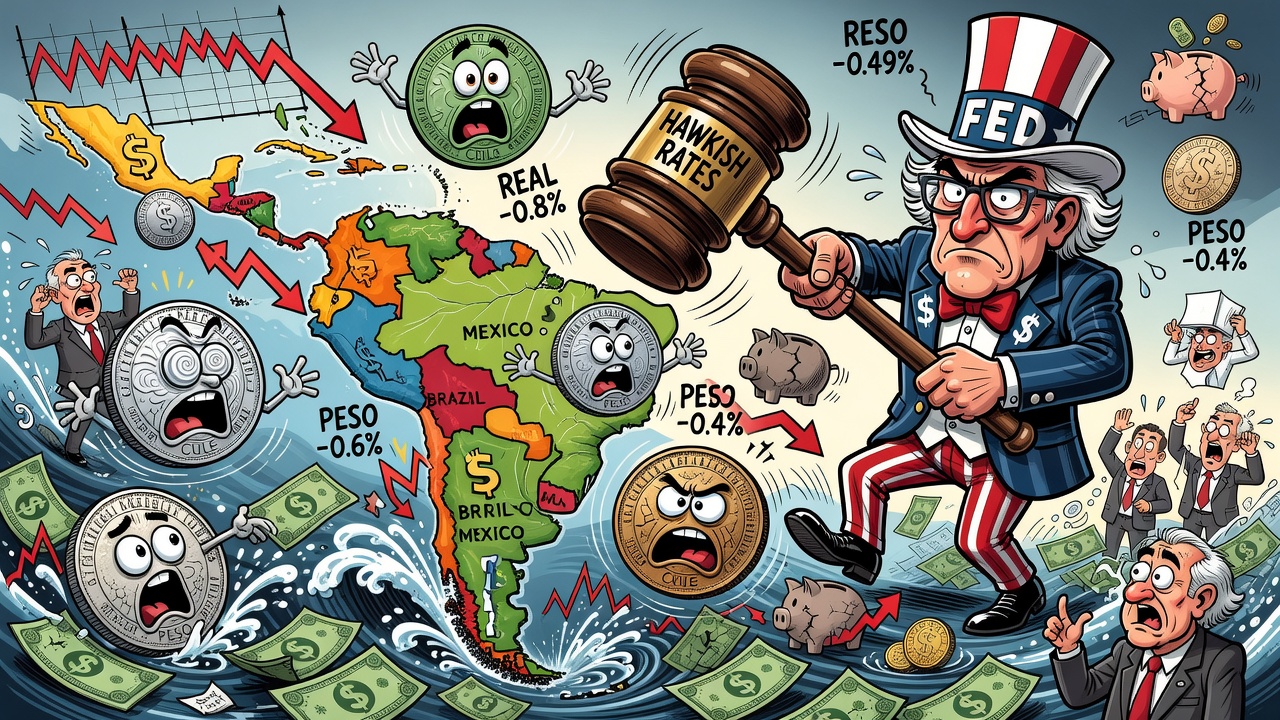 Monedas de Latinoamérica se deprecian tras señales hawkish de la Fed