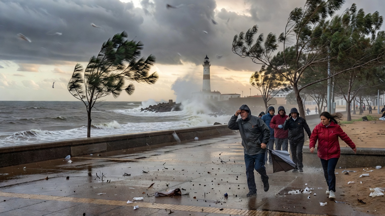 Rige alerta amarilla por vientos fuertes en Mar del Plata