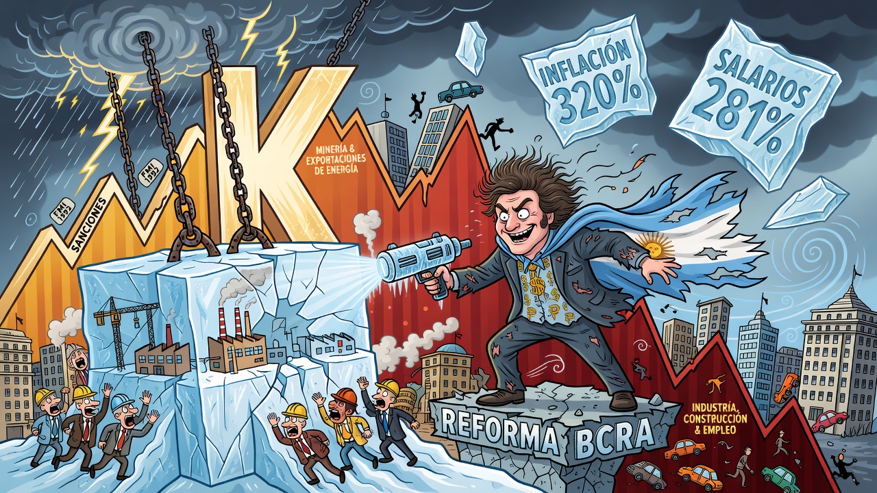 Image for Milei busca congelar la economía por ley mediante reforma del BCRA