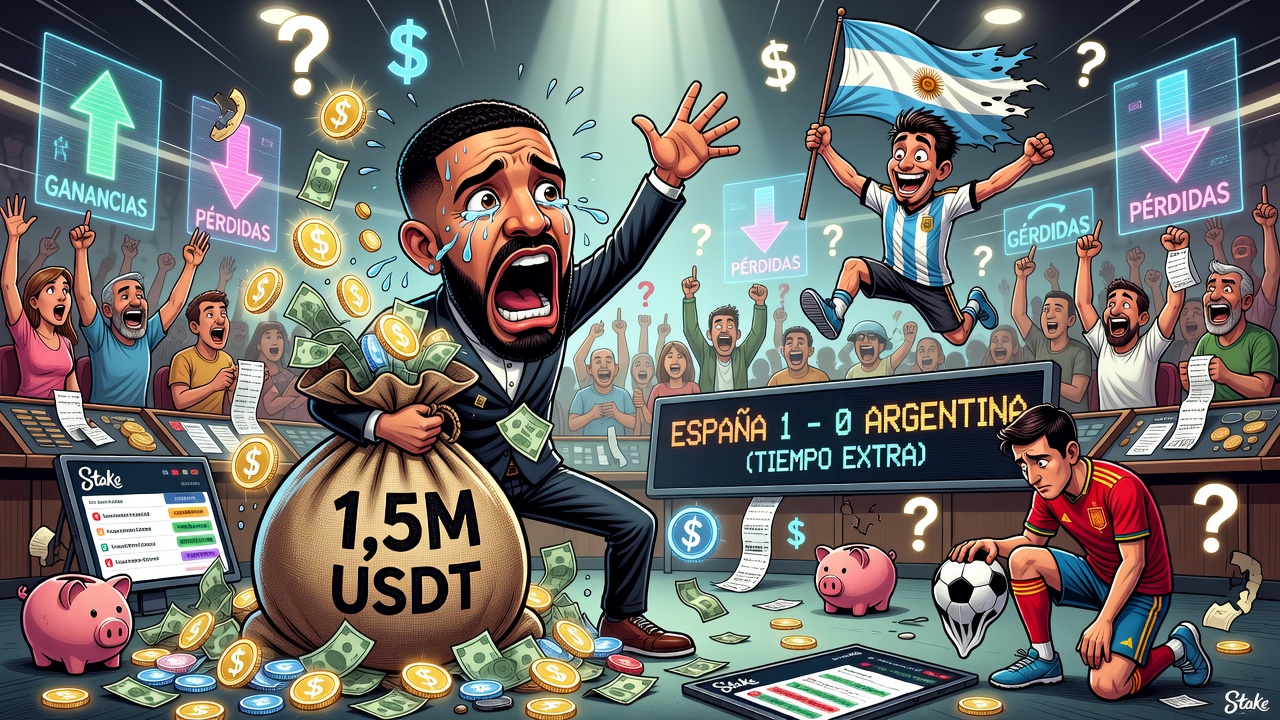 Drake pierde 1,5 millones de USDT en apuesta por Argentina en la final del Mundial 2026
