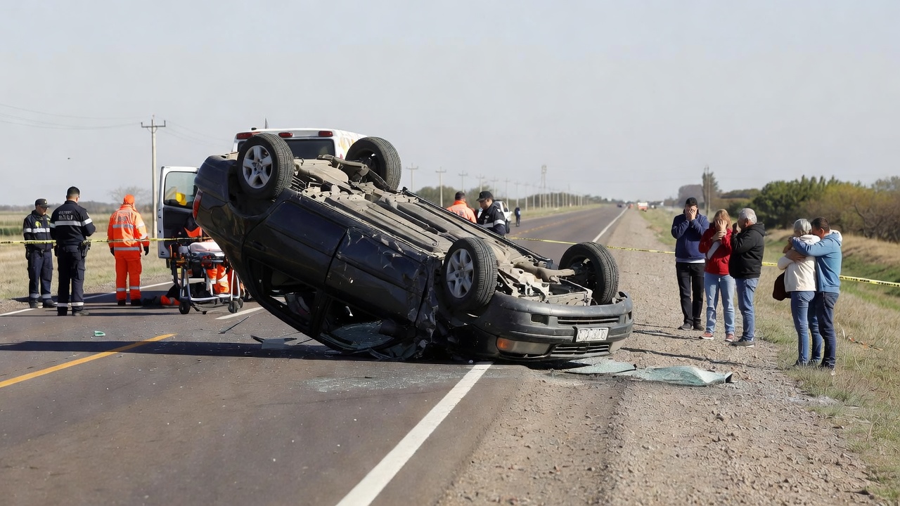 Un marplatense murió en un vuelco sobre la Ruta 9