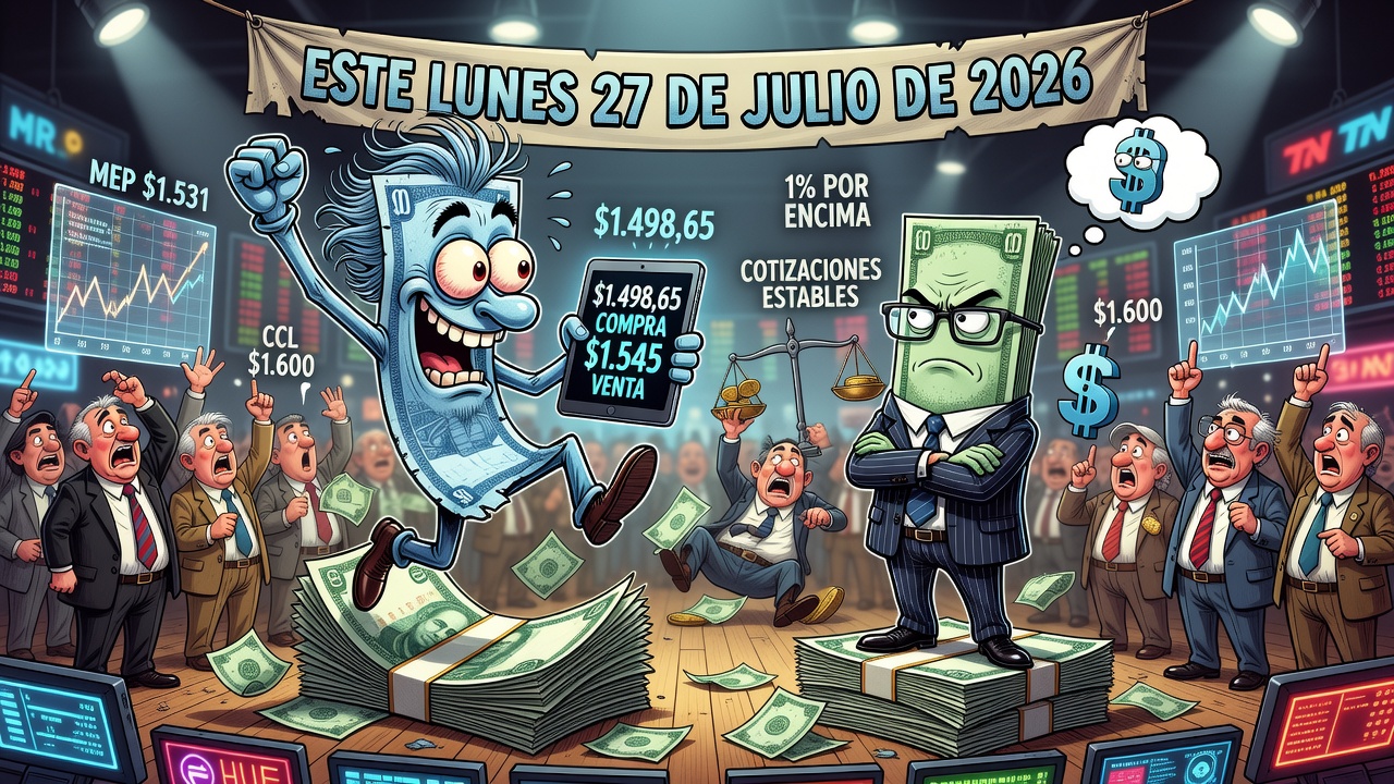 Image for Dólar blue y oficial: a cuánto cotizan este lunes 27 de julio
