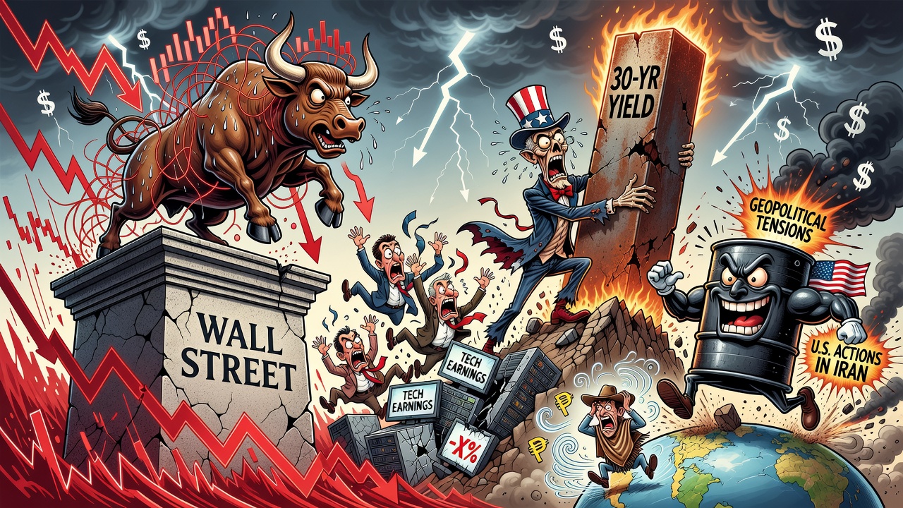 Wall Street cierra en baja y rendimientos de bonos del Tesoro a 30 años se disparan tras la Fed