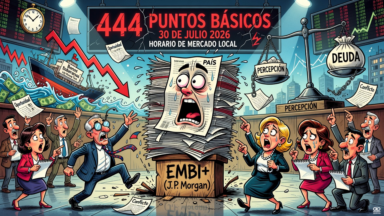 Image for Riesgo país se ubica en 444 puntos básicos