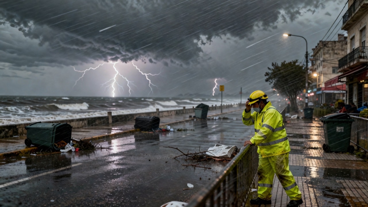 SMN emitió alerta amarilla por tormentas para la madrugada en Mar del Plata