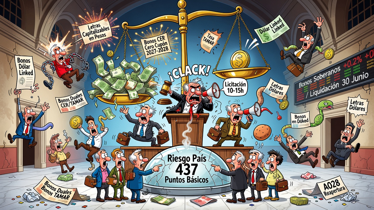 El Tesoro Nacional licita letras, bonos CER, duales y dólar linked