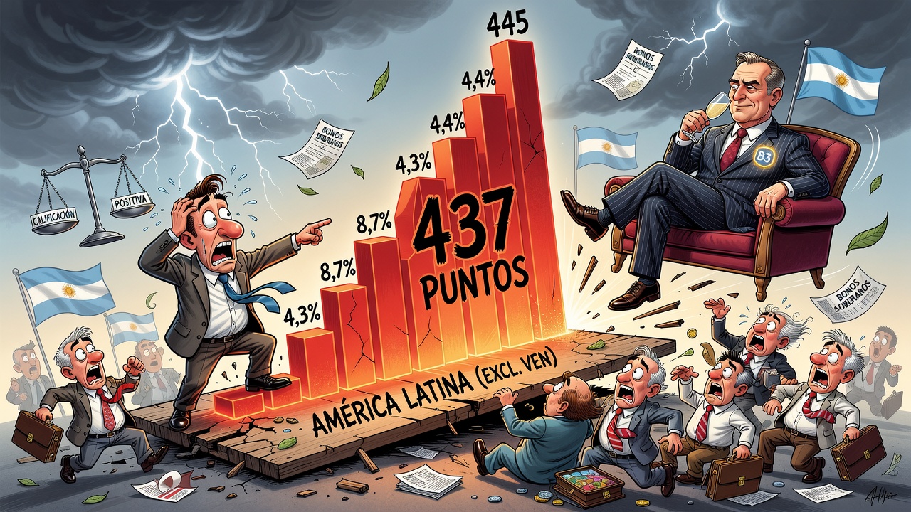 Image for Riesgo país cerró en 437 puntos y es el más alto de la región