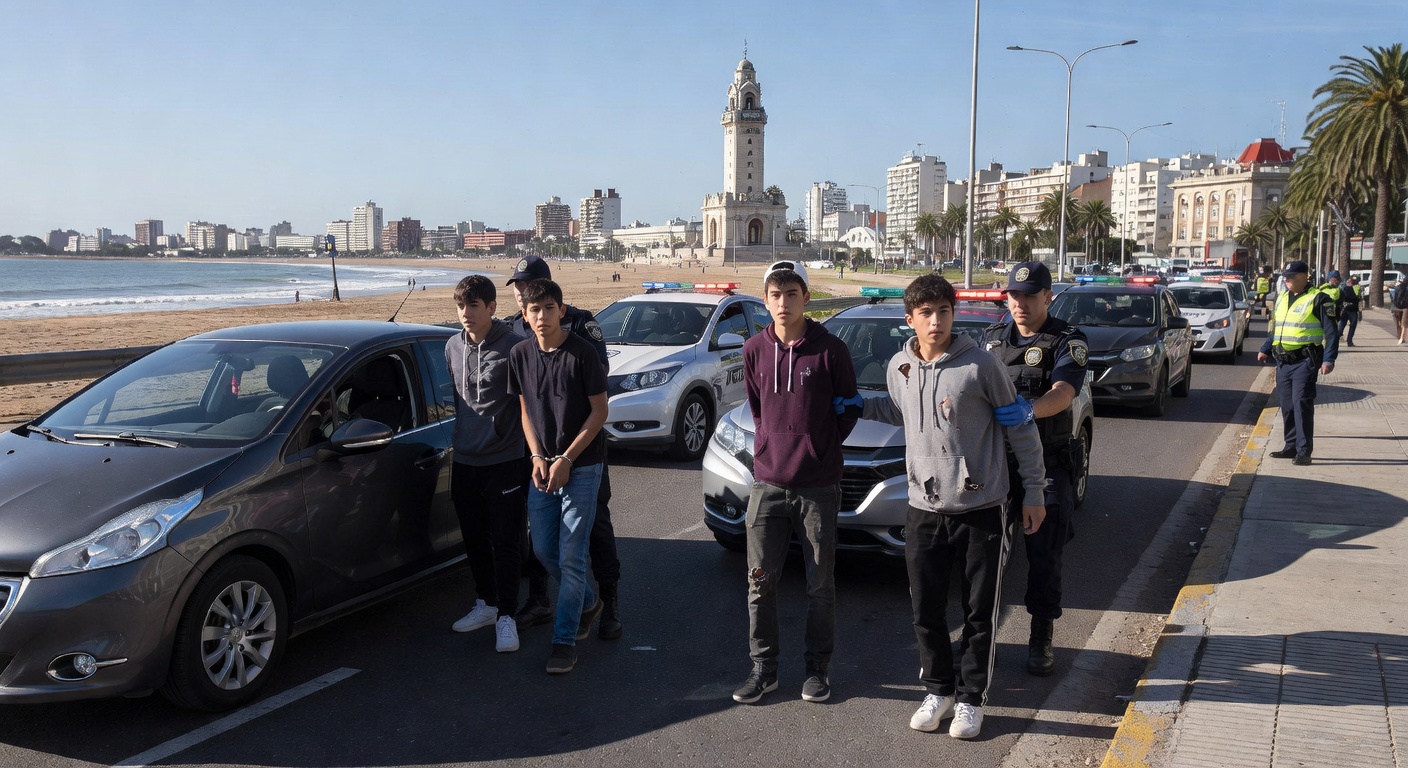 Image for Tiroteo, persecución y detención de tres menores por robo de vehículos