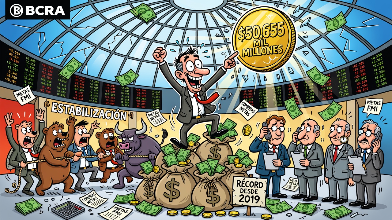 Image for El BCRA alcanzó un nuevo récord de reservas brutas en USD 50.655 millones
