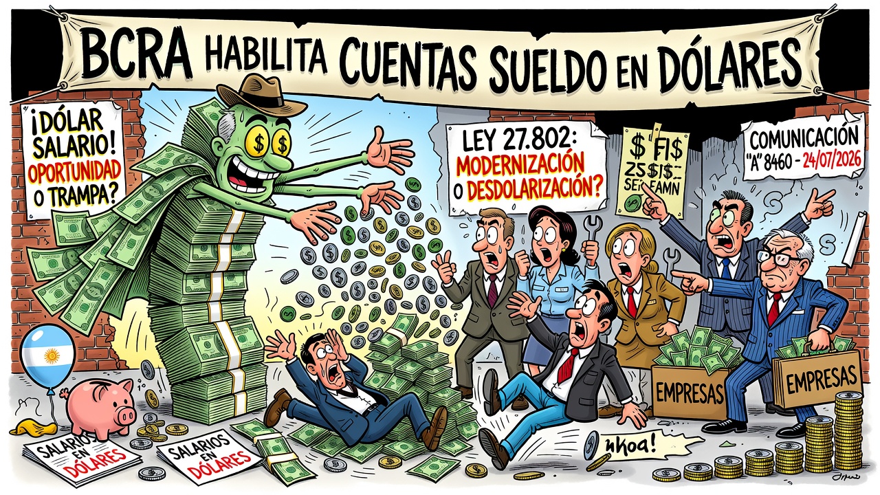 El BCRA habilitó cuentas sueldo en dólares y las empresas podrán pagar salarios en moneda extranjera