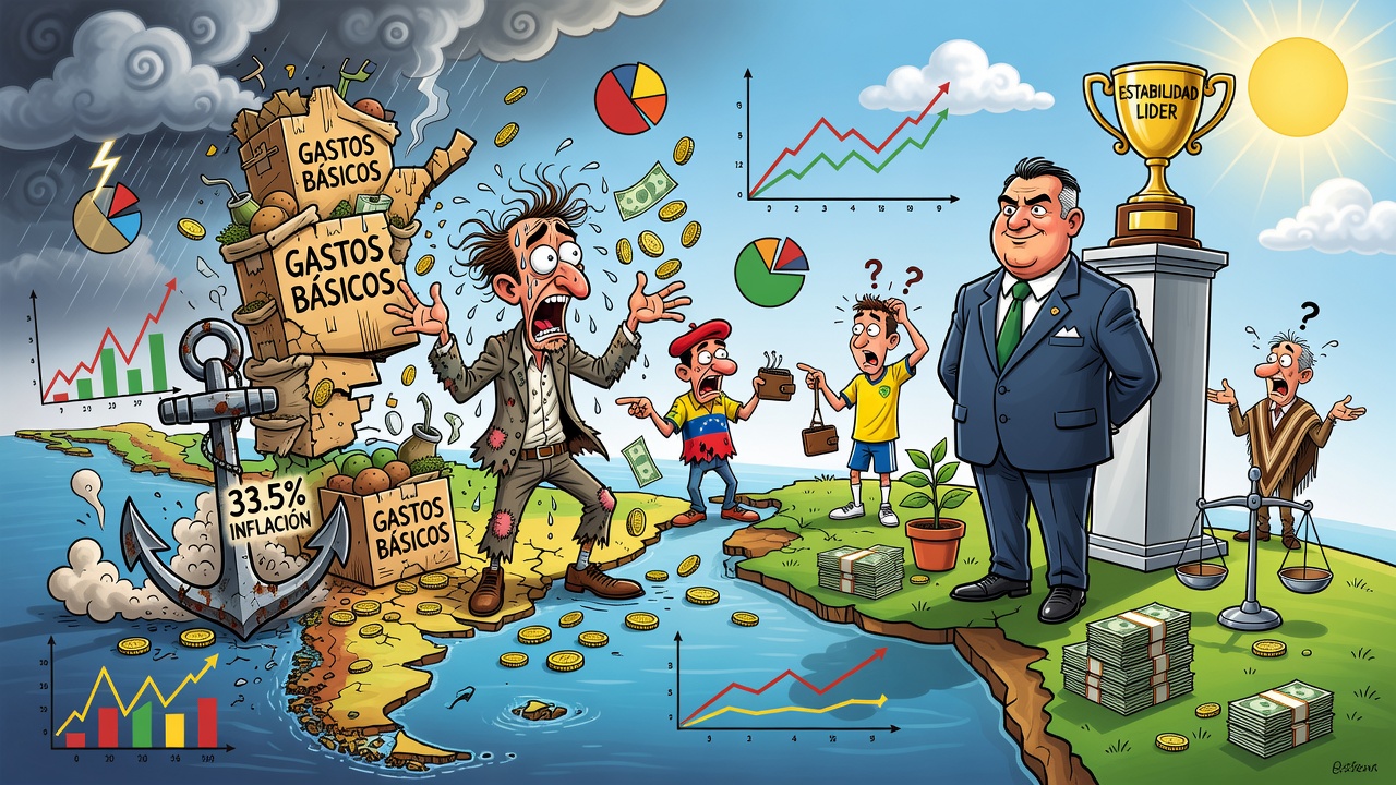 Inflación en América Latina: Paraguay lidera la estabilidad regional con Argentina en 33,5% interanual
