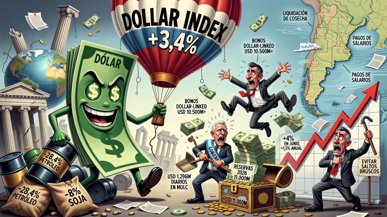 Image for El dólar se fortaleció globalmente por commodities y geopolítica, y el Gobierno adoptó medidas para evitar saltos bruscos
