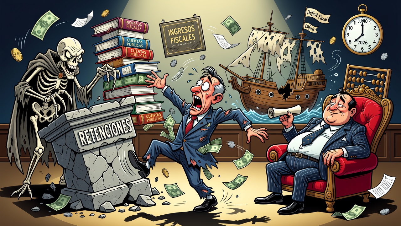 Image for La recaudación cayó 7,4% real en junio por el desplome de retenciones y prórroga de Ganancias