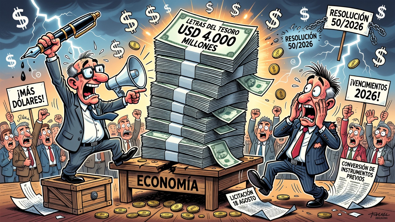 Economía amplía emisión de Letras del Tesoro vinculadas al dólar hasta USD 4.000 millones