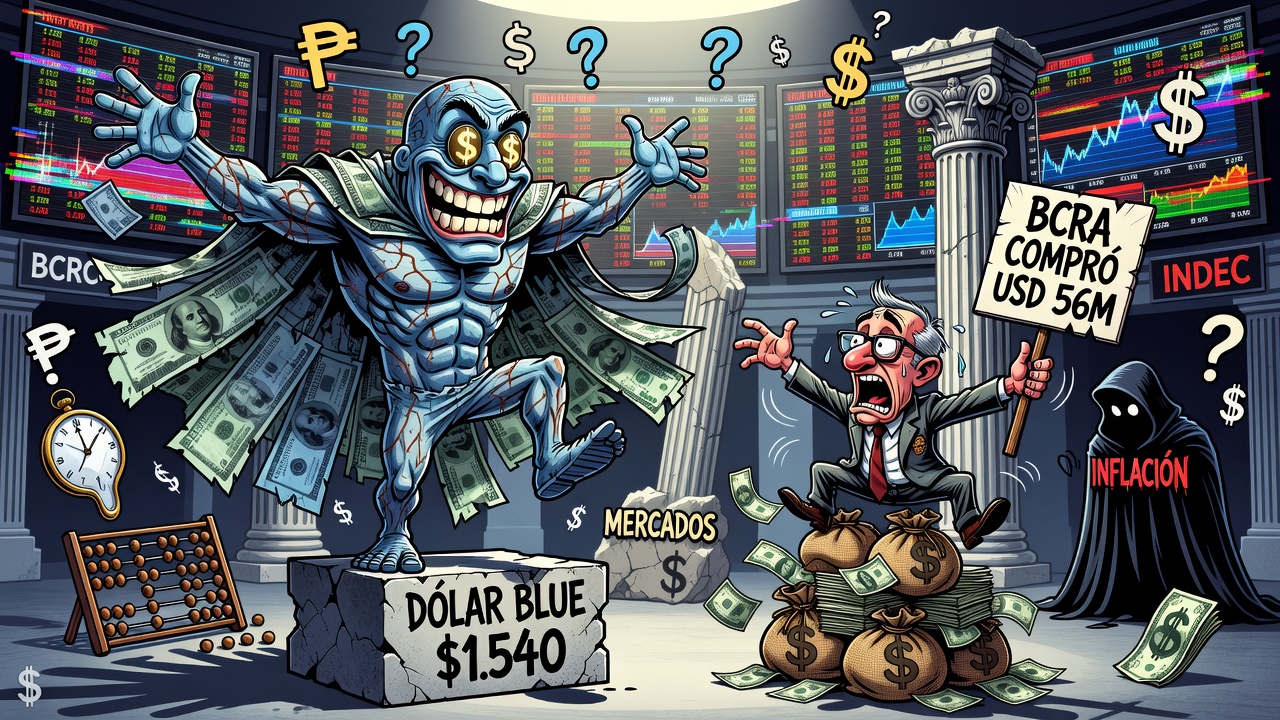 Dólar blue cerró a $1.540 y el BCRA compró USD 56 millones