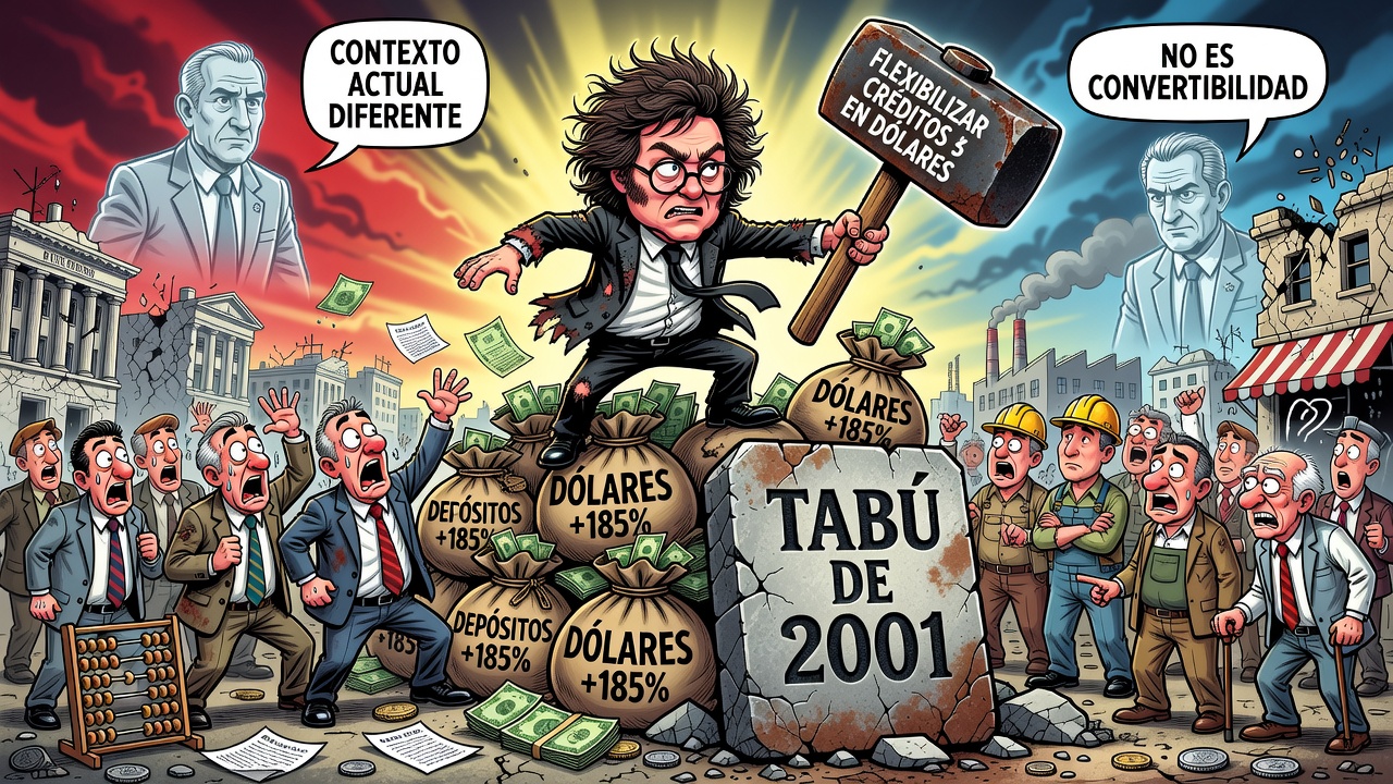 El Gobierno de Milei considera romper el tabú de los créditos en dólares