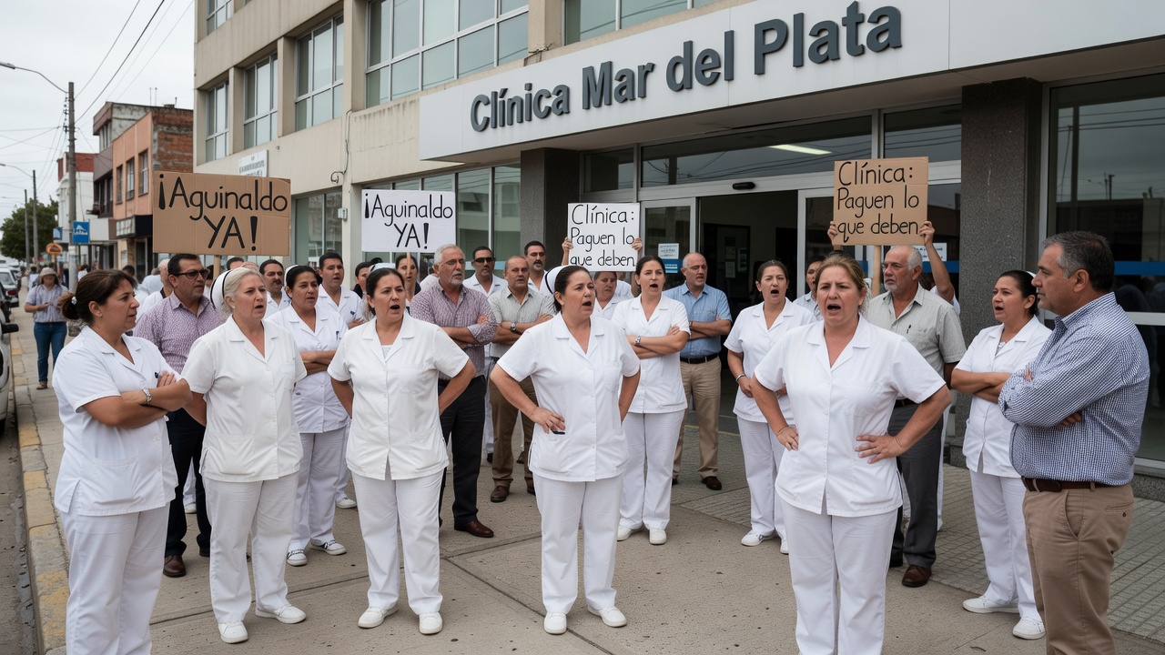 Retención de tareas en la Clínica Mar del Plata: más de 80 trabajadores no cobraron el aguinaldo