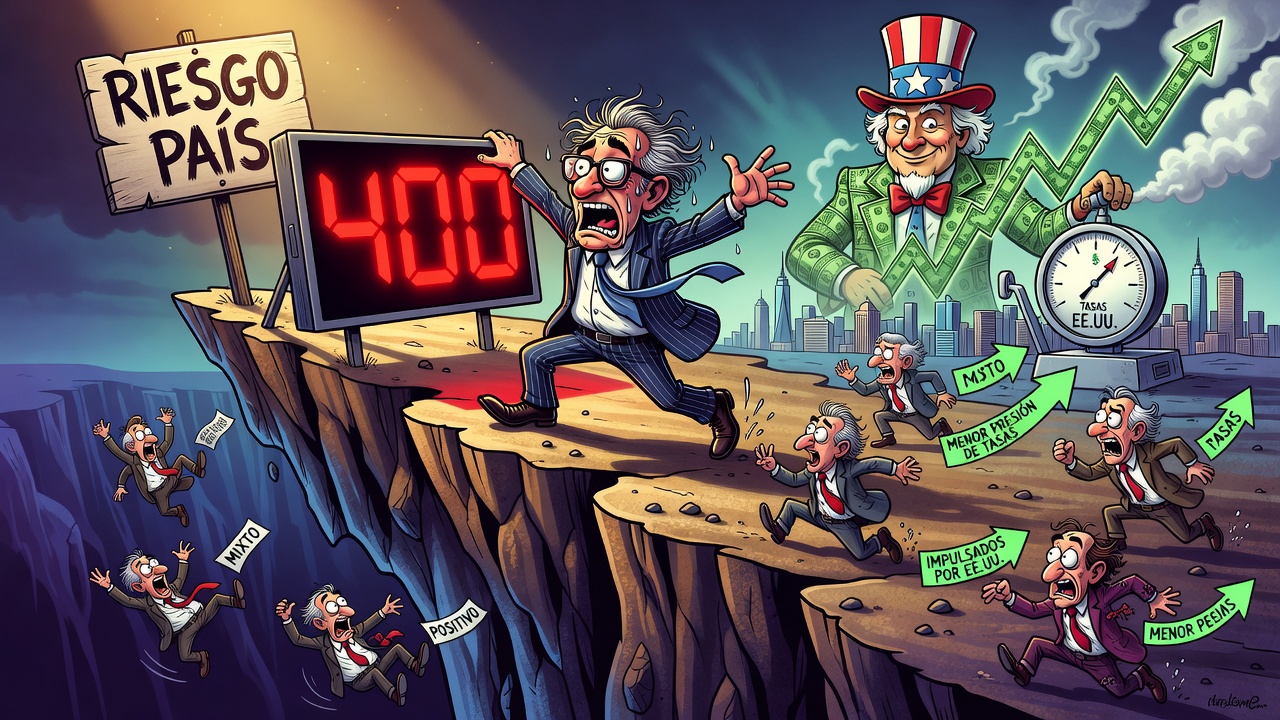 Image for El riesgo país se acerca a los 400 puntos básicos