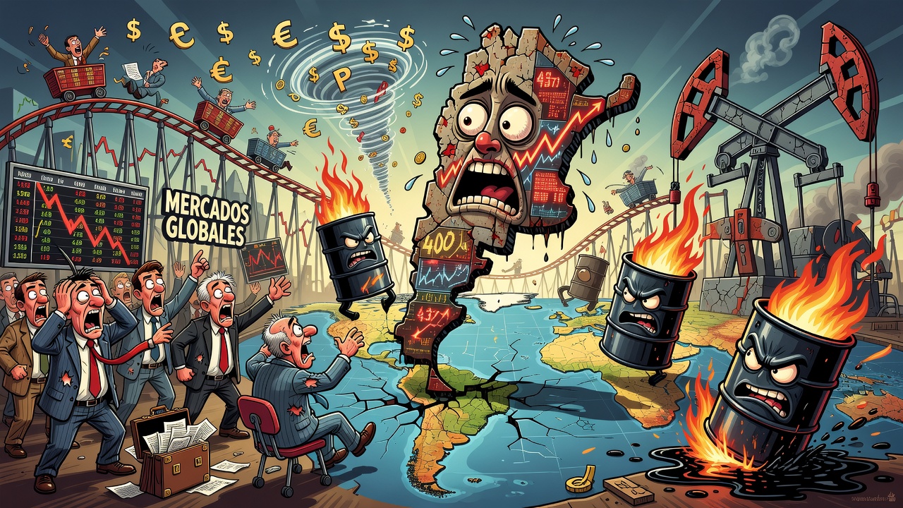 La tensión en los mercados globales y el salto del petróleo hicieron subir al riesgo país, que se alejó de los 400 puntos