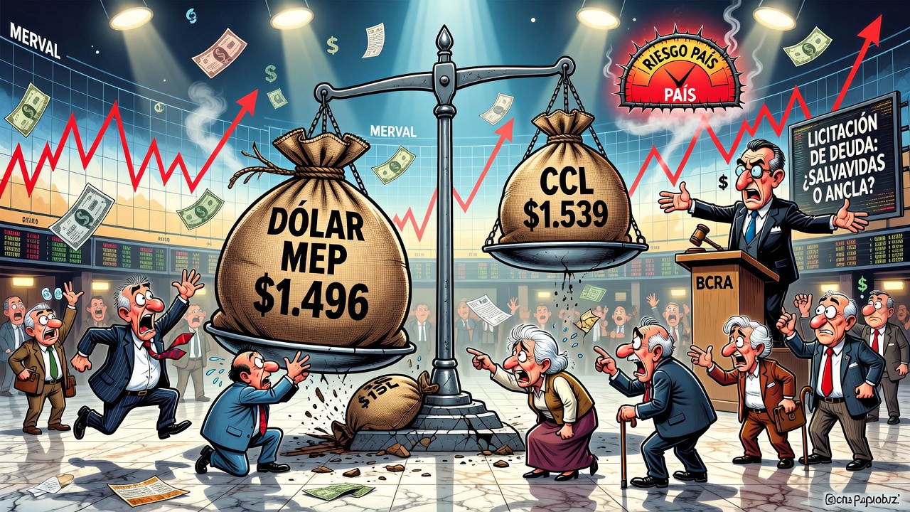 Cotizaciones del dólar MEP y CCL en el mercado financiero argentino