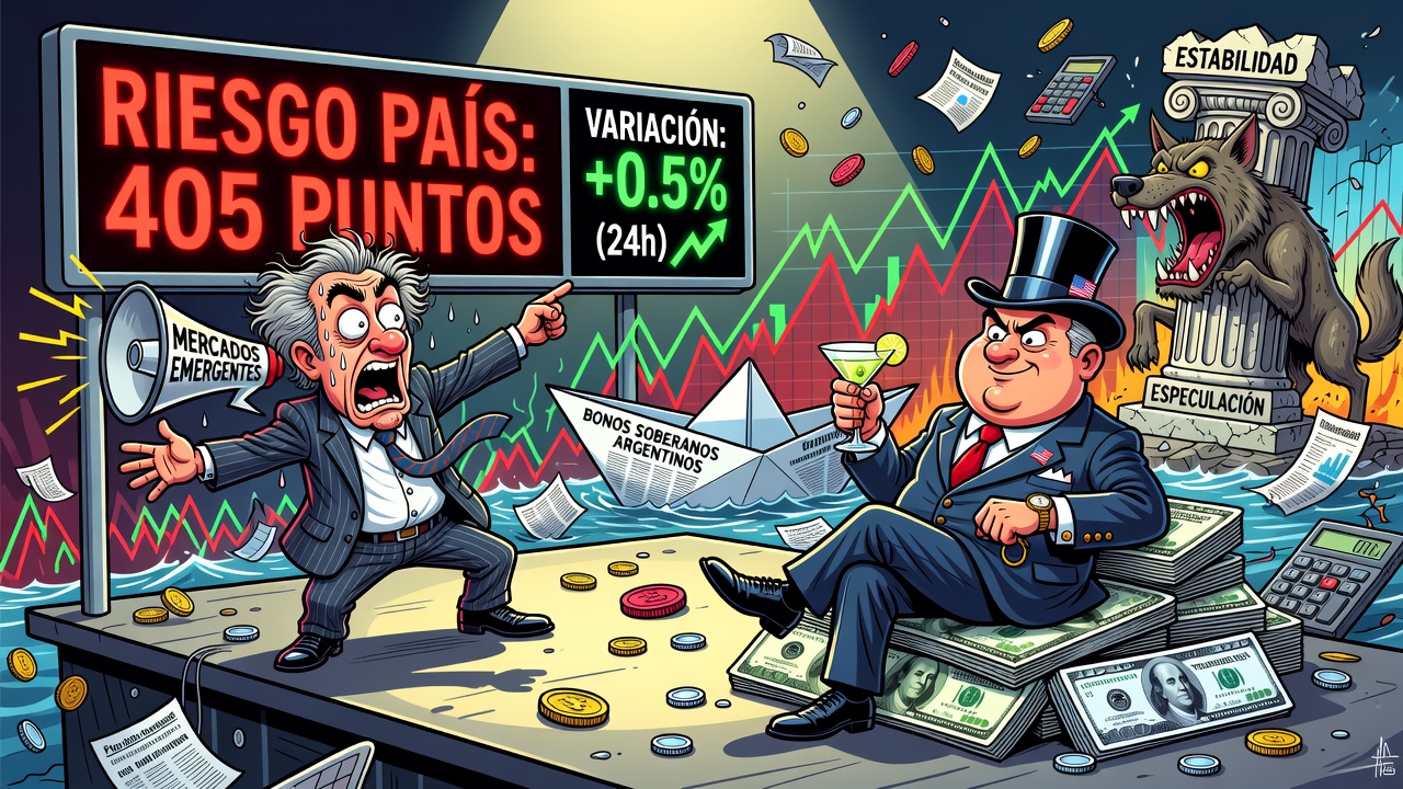 Image for Riesgo país se ubica en 405 puntos