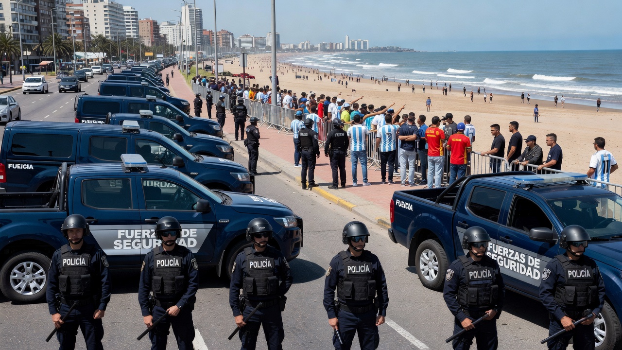 Final Argentina-España: operativo de seguridad en Mar del Plata