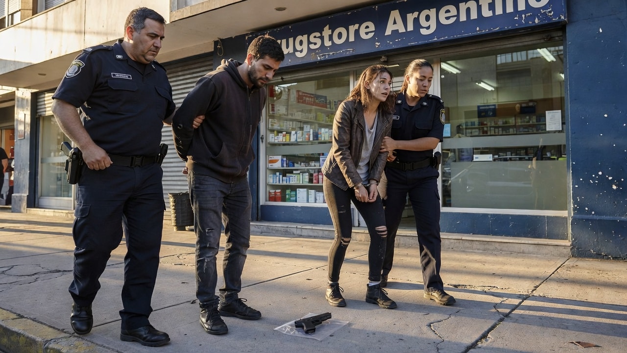 Robo al Drugstore Argentino: dos aprehendidos tras una persecución y el secuestro de un arma de fuego