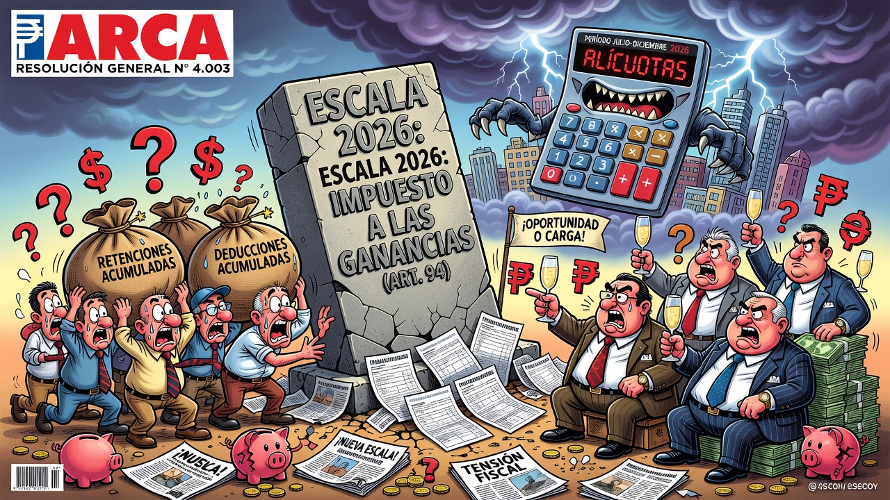 ARCA publicó la escala actualizada del Impuesto a las Ganancias para julio-diciembre 2026