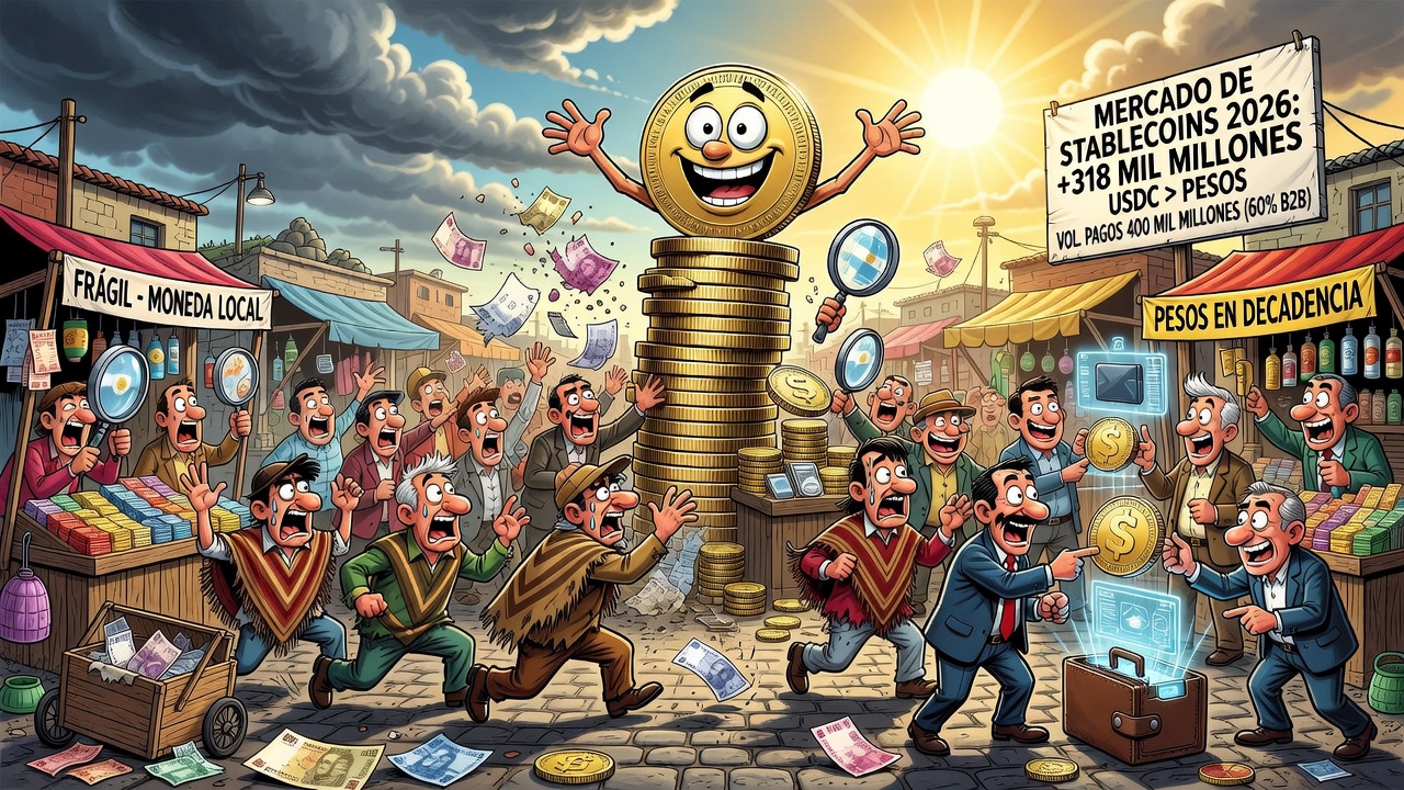 Image for Mercado de stablecoins supera los 318 mil millones de dólares en 2026