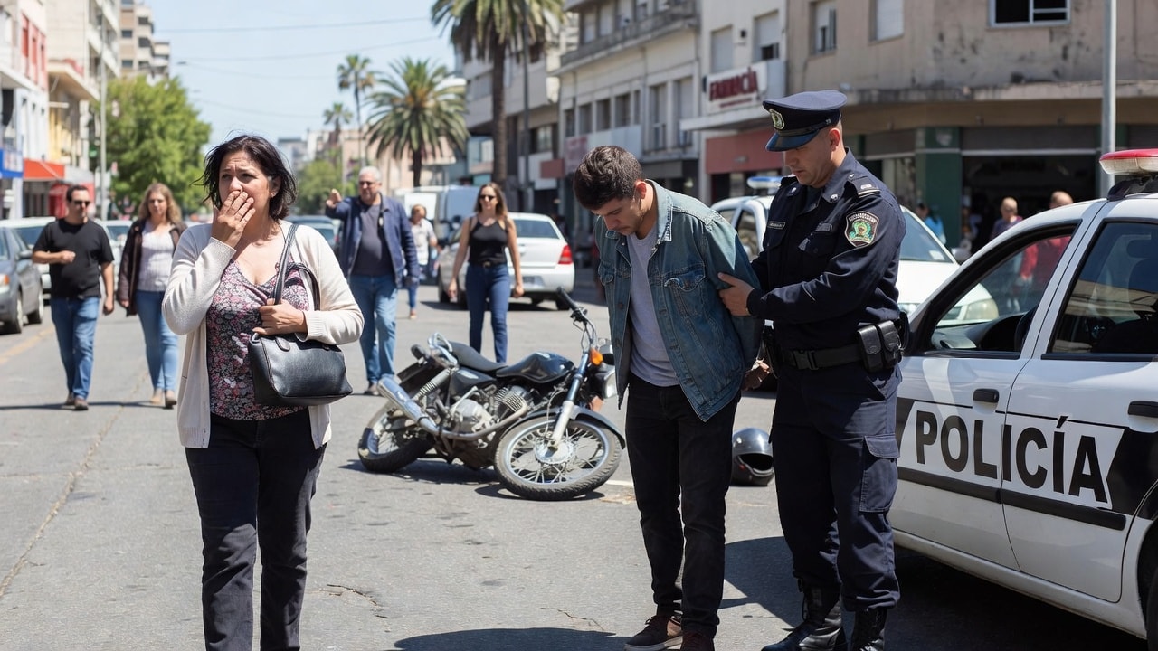 Motochorros quisieron asaltar a una mujer: un detenido y un prófugo