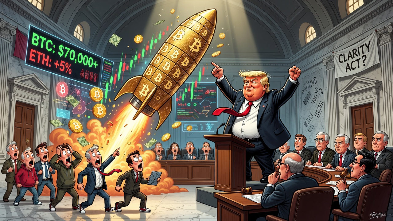 Bitcoin se dispara ante la presión de Trump al Congreso para la regulación de las criptos