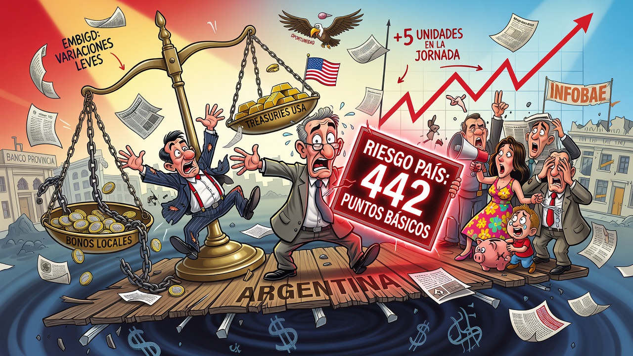 Image for Riesgo país se ubicó en 442 puntos básicos