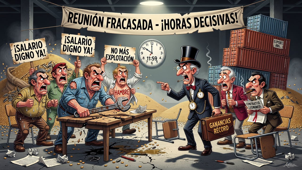 Image for Fracasa reunión entre aceiteros y exportadores y el conflicto entra en horas decisivas