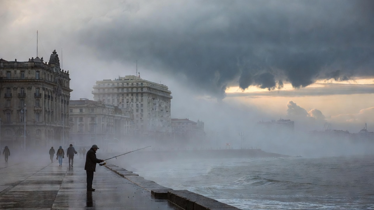 Mar del Plata amaneció cubierta por la niebla y ya hay alerta amarilla por tormentas fuertes