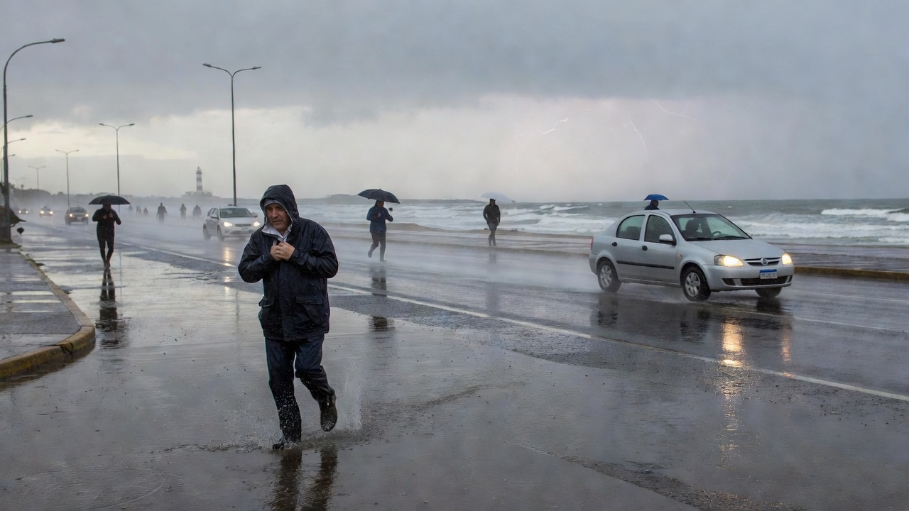 Alerta amarilla por lluvias persistentes en Mar del Plata