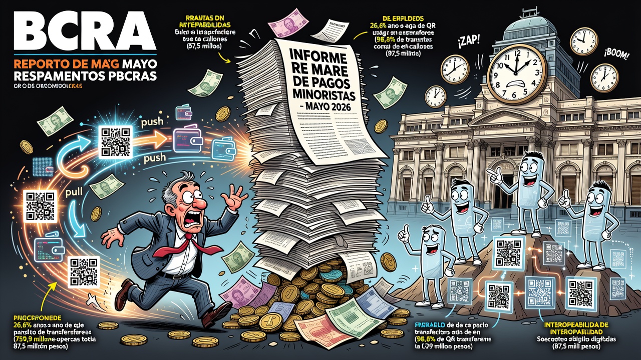 Image for BCRA publicó Informe de Pagos Minoristas de mayo con fuerte crecimiento en transferencias