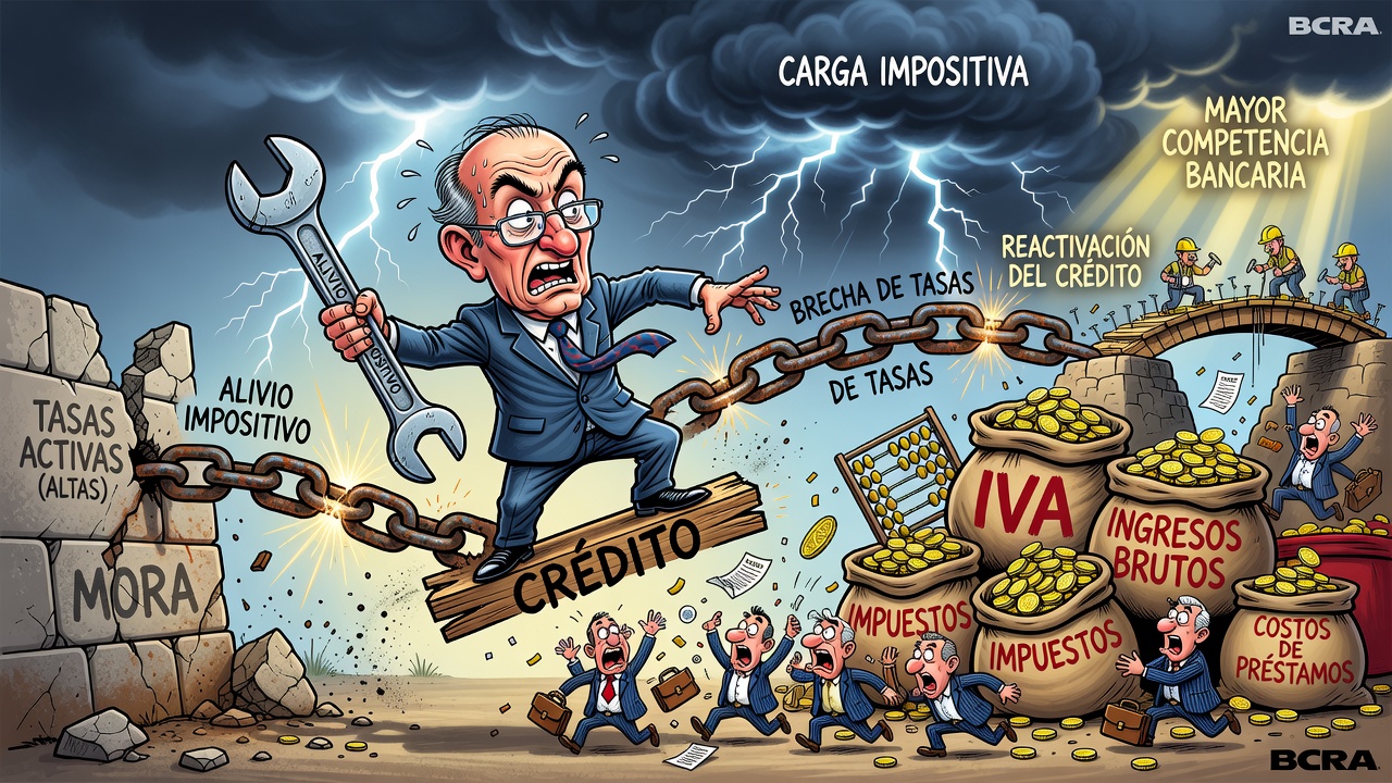 Bausili planteó achicar brecha de tasas y alivio impositivo para reactivar el crédito