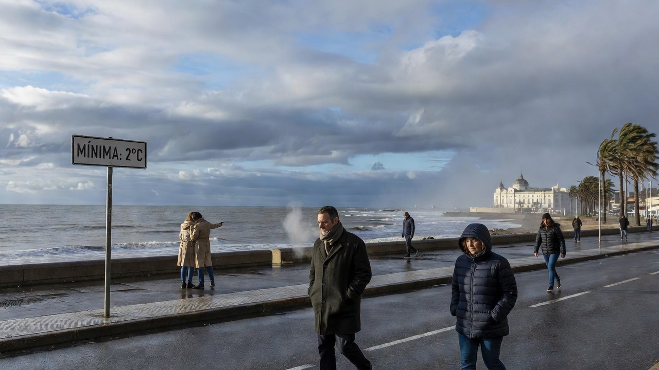 Miércoles de frío y cielo variable en Mar del Plata: la mínima será de dos grados