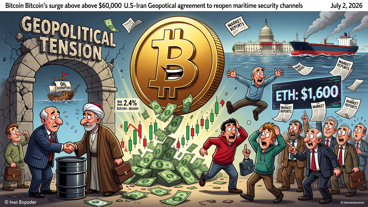 Image for Bitcoin supera los 60.000 dólares tras acuerdo geopolítico